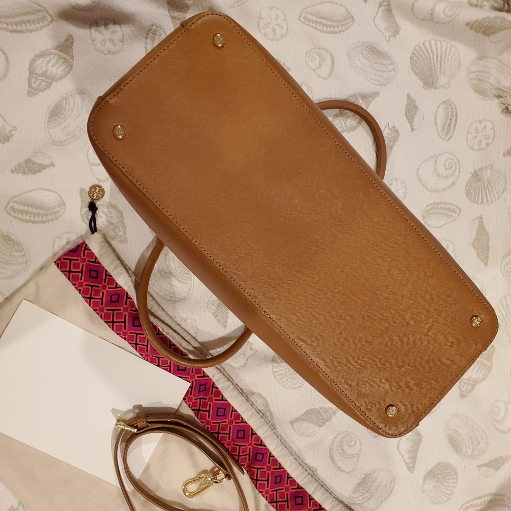 Tory Burch Robinson Double Zip Tote in Tiger's Eye - Picture 5 of 6